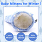 Bavst Toddler Waterproof Mittens Fleece Lined Baby Boys Girls Winter Warm Glove Kids Snow Infant Ski Mitten For 3M-5T (Little Wh