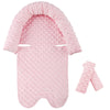 Car Seat Head Support Infant Baby Carseat Head Support & Strap Covers For Newborns Ultra Soft Minky Dotted Fabric Infant Car Sea