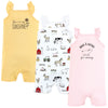 Hudson Baby Unisex Baby Cotton Rompers, Hogs And Kisses, 3-6 Months