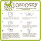 OsoCozy - Organic Flat Cloth Diapers (Dozen) - 27 x 30.5 - One-Layer Nappies Made of Soft, Durable 100% Birdseye Cotton - The Be