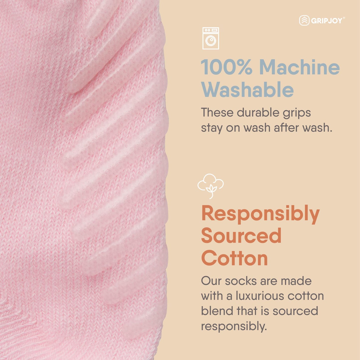 Gripjoy Toddler Socks With Grippers - Non Slip Socks For Kids - Toddler Grip Socks - 2T-4T - Pink - 4 Pairs
