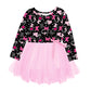 Toddler Valentine'S Day Dress Girls Pink Butterfly Printed Long Sleeve Outfits Holiday Party Dresses 1-2T