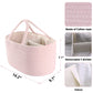 Baby Diaper Caddy Organizer for Girl Boy Rope Nursery Storage Bin Basket Portable Holder Tote Bag for Changing Table Car Travel