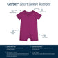 Gerber Unisex Baby Buttery-Soft Short Sleeve With Viscose Made Eucalyptus Romper, Raspberry, 12 Months Us