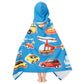 Gealaek Hooded Towel For Toddlers 2-10 Years Boys Girls Kids Bath Pool Beach Towel Wrap Soft Absorbent Beach Poncho(Cars)
