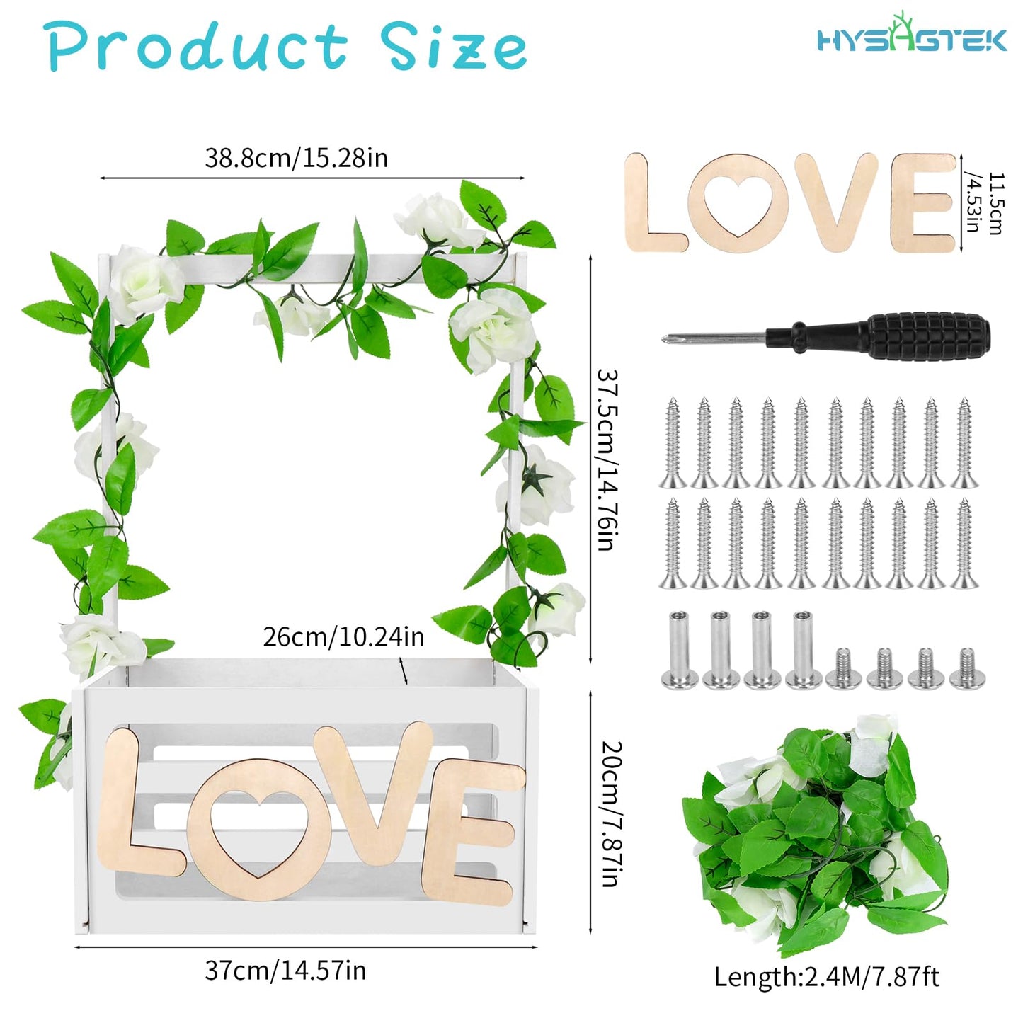 Hysagtek Wooden Baby Shower Crate Closet, Baby Storage Crate With Handle, Shower Party Gift Basket, Welcome Gift Basket For Newb