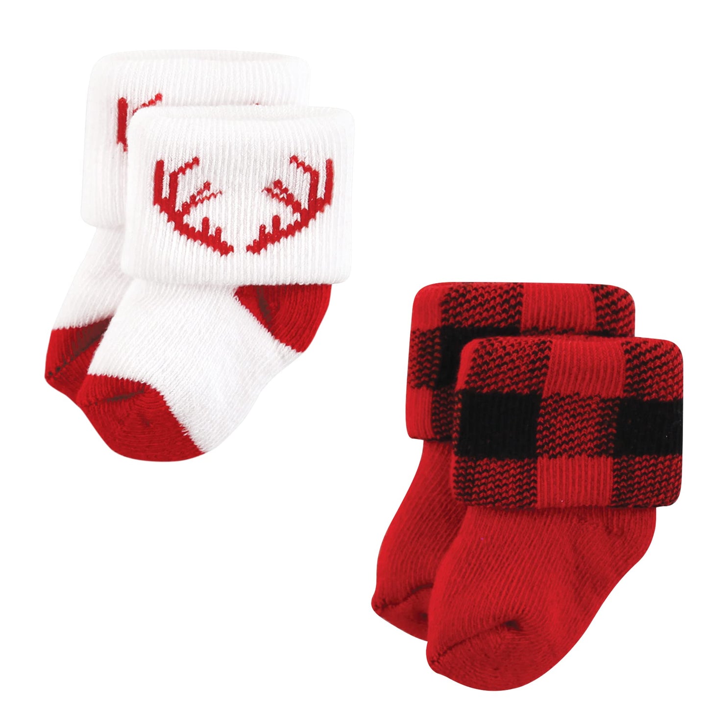Hudson Baby Unisex Baby Cotton Rich Newborn And Terry Socks, 12 Days Of Christmas Santa, 6-12 Months