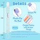 Babygoal Pure Color Pacifier Clips, 6 Pack Binky Paci Holder Clips And Leash For Boys And Girls Fits For Most Pacifier, Binkie S
