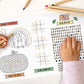 Thanksgiving Coloring Activity Placemats / 12 Happy Fall Coloring Sheets / 11' X 17' Double Sided Kids Fall Holiday Drawing Pa