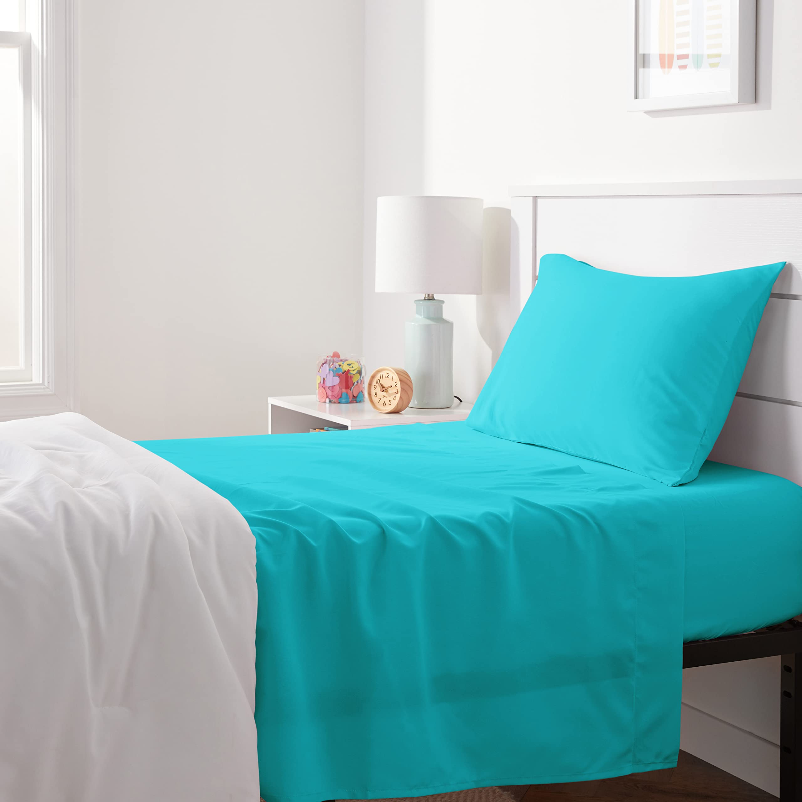 Amazon Basics Kid'S Soft Easy-Wash Lightweight Microfiber 3-Piece Shee ...