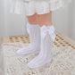 Tibe Pincess Baby Girls Knee High Socks Toddler Bow Mesh Breathable Dress Socks Kids Cotton Tube Uniform Stockings 5-Pack Lace S