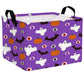 BOAMAU Large Halloween Themed Candy Gift Basket for KidsTrick or Treat Storage Bin Girls Boys Room D  cor (Purple Eyed Ghost Bat