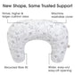 Boppy Nursing Pillow, Gray Gentle Leaves, Larger, Firmer, More Supportive Pillow For Breastfeeding And Bottle Feeding, Firmer Fi