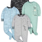 Gerber Baby Boys' 4 Pack Sleep 'N Play Footie, Bear, 3-6 Months