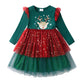 Dxton Girls Dresses Winter Toddler Christmas Costume Party Long Sleeve Tutu Party Outfits Lh4112 8T