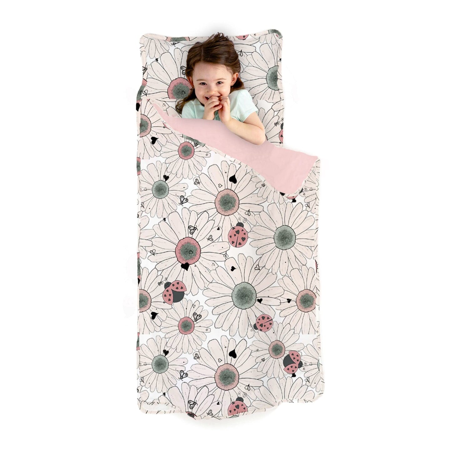 JumpOff Jo Extra Long Nap Mat for Kids - Cozy Kids Rest Mat with Removable Pillow and Ultra Soft Blanket for Preschool, Daycare,