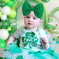 Oneninedream Hairband, St.Patrick'S Day Hair Accessories For Infant Baby Girls, Green Headbands With Bows, Shamrock Print, Nylon