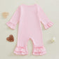 Citgeett My First Valentines Day Baby Girl Outfit Love Long Sleeve Romper Jumpsuit Valentines Onesie Newborn Spring Clothes (Val