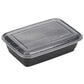 Goodcook Meal Prep Containers, Single Compartment 10-Pack, Bpa-Free Reusable Food Storage, Black, Microwave & Freezer Safe, Stac