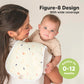 Organic Burp Cloths For Baby Boys & Girls - 5-Pack Super Absorbent Burping Rags, Soft & Plush, Newborn Milk Spit Up Rags, Unisex