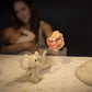 Melii Elephant Pacifier Holder - Pacifier Storage - Grey With Grey Ears