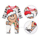 Iffei Matching Family Pajamas Sets Christmas Pj'S Gingerbread Print Top And Bottom Sleepwear Jammies With Pockets Black White 3-