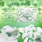 Oneninedream 7    Large St Patricks Baby Bows Green Shamrock Headbands For Newborn Girls White Leaves Tied Bow Hairband Infant S