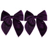Velvet Fable Bow Hair Clips Baby Girls 5' Big Deep Purple Velvet Ribbon Sailor Bow Cheer Barrettes For Toddler Kids Teen Women