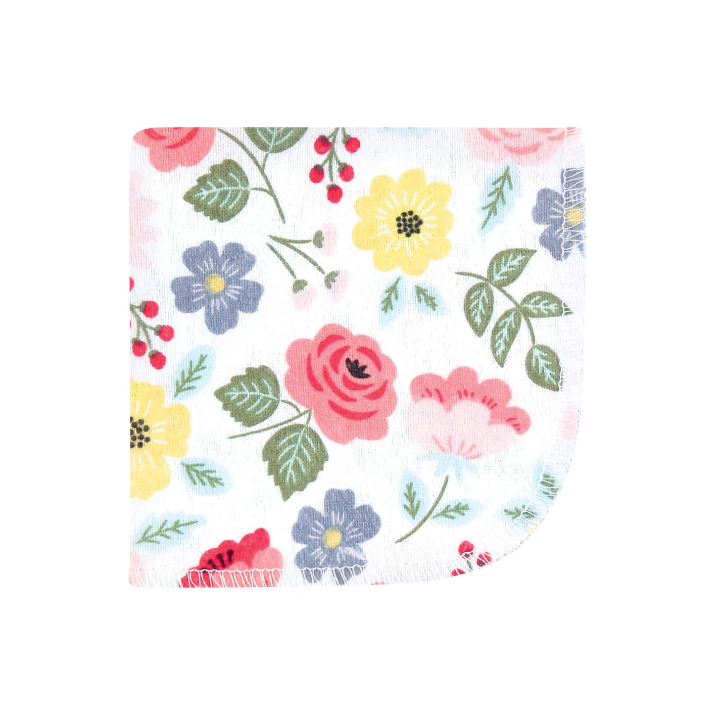 Hudson Baby Unisex Baby Flannel Cotton Washcloths, Modern Botanical 12 Pack, One Size