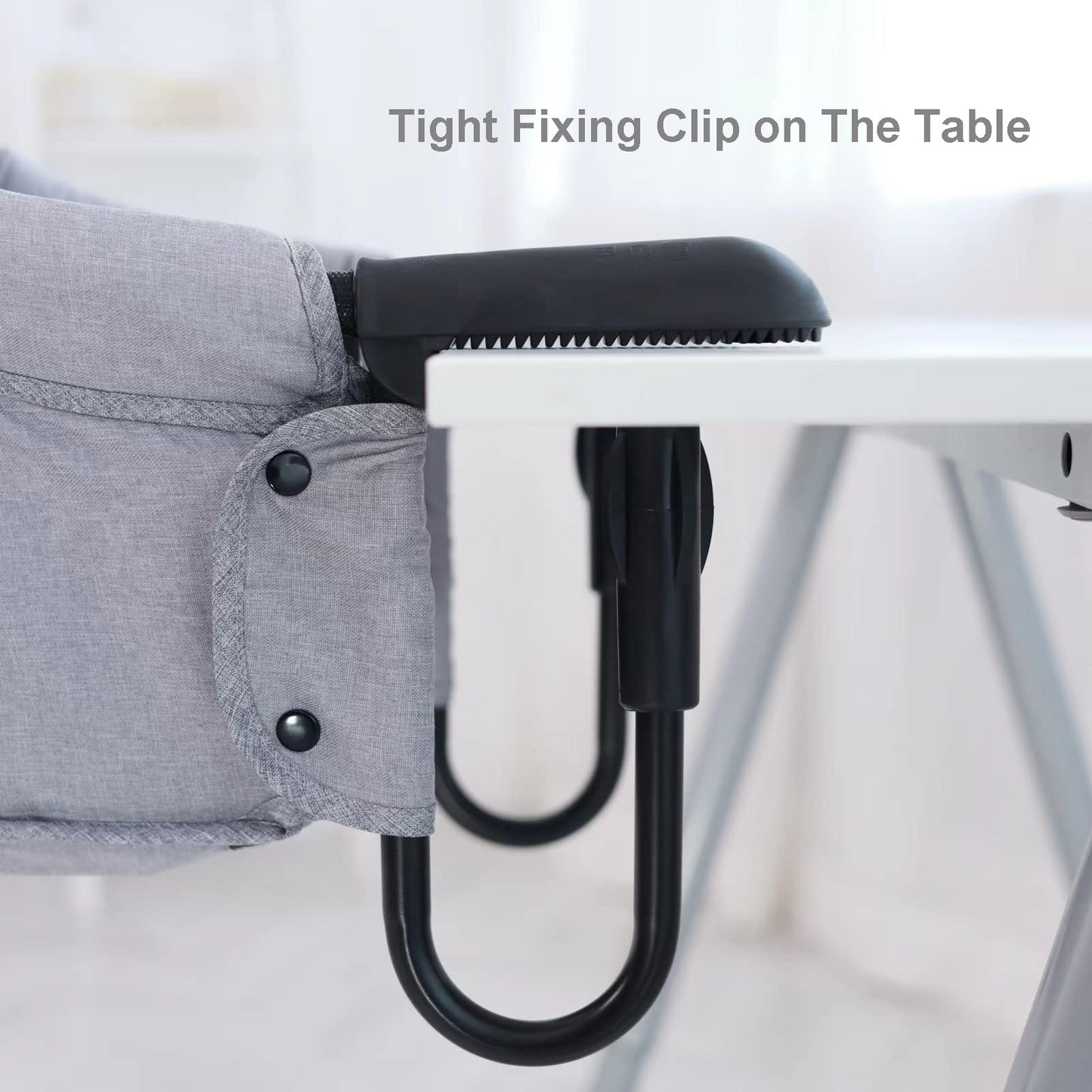Pandaear Hook On Booster Quick Seat For Baby| Clip On Table High Chair For Home &Travel| Portable Fold-Flat High Load Design -Gr
