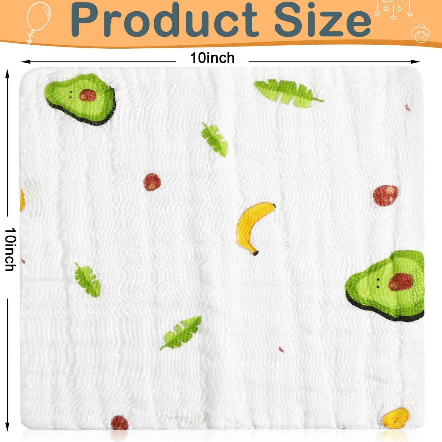 Chumia 20 Pack Baby Muslin Burp Cloths Baby Wash Cloths With Sensitive Skin 6 Layer Cotton Face Towels Baby Bath Towel Absorbent