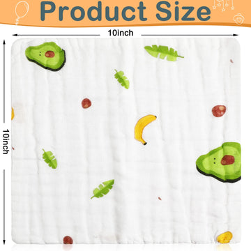 Chumia 20 Pack Baby Muslin Burp Cloths Baby Wash Cloths With Sensitive Skin 6 Layer Cotton Face Towels Baby Bath Towel Absorbent