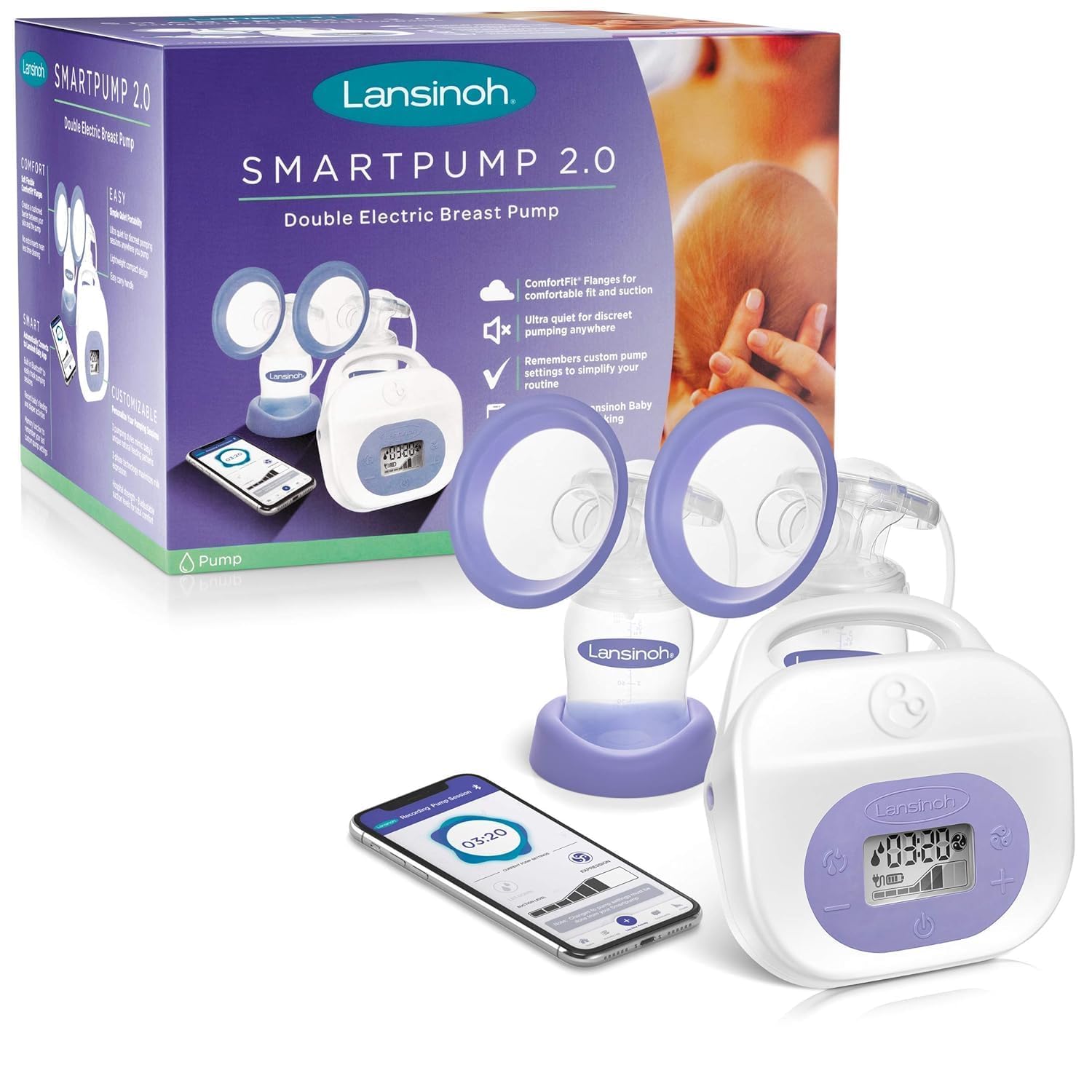 Lansinoh Smartpump2.0 Double Electric Breastpump For Breastfeeding Moms