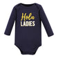 Hudson Baby Unisex Baby Cotton Long-Sleeve Bodysuits, Hola Ladies 3-Pack, Preemie