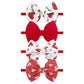 Yanjie Baby Valentines Day Bows Red Love Heart Headbands For Baby Girls Nylon Pink White Hair Bow Toddler Valentines Hair Access