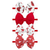 Yanjie Baby Valentines Day Bows Red Love Heart Headbands For Baby Girls Nylon Pink White Hair Bow Toddler Valentines Hair Access
