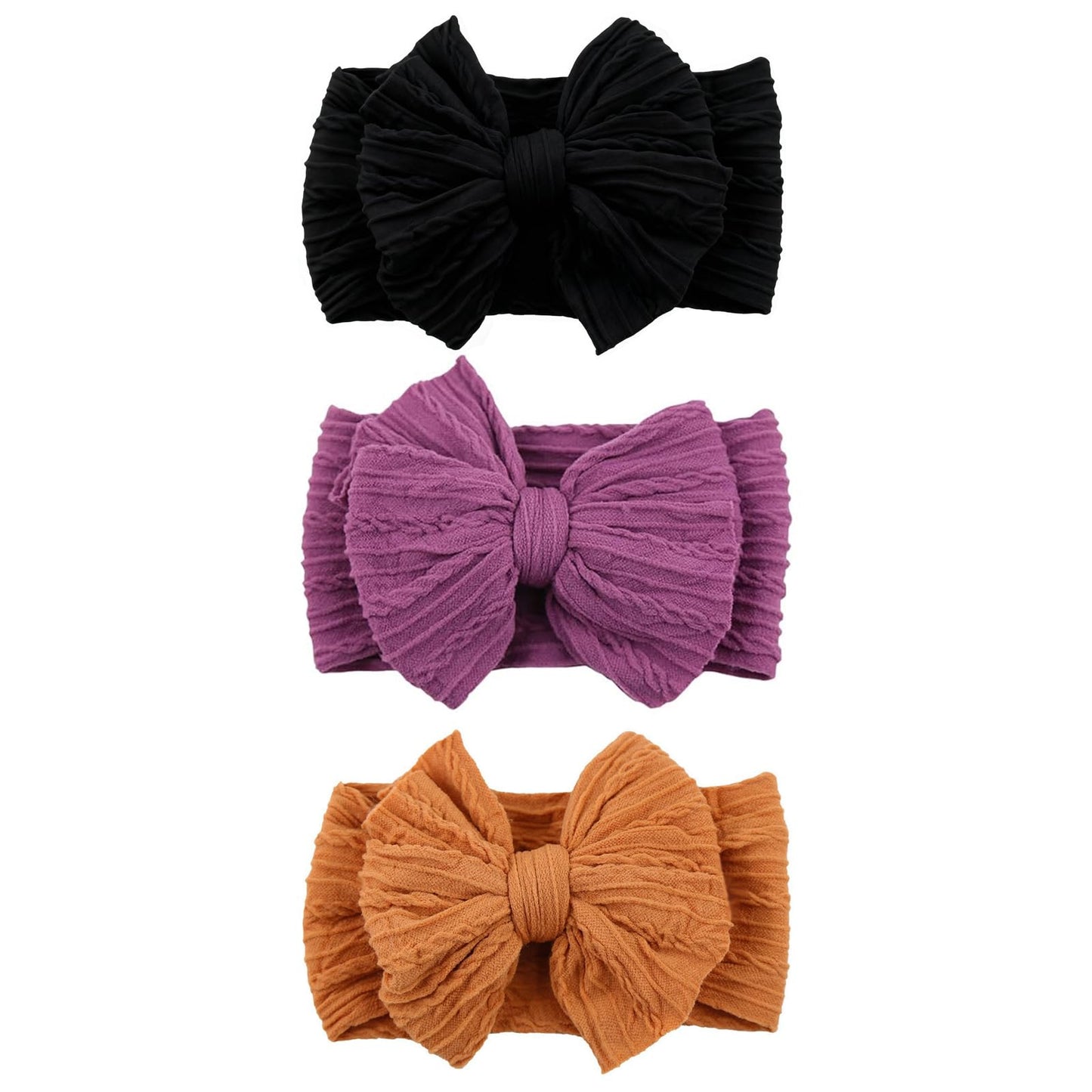 chiduerm 3 Pcs Halloween Baby Bows Headbands Soft Nylon Hairbands Super Elastic Headband Hair Accessories For Baby Girls Infant 