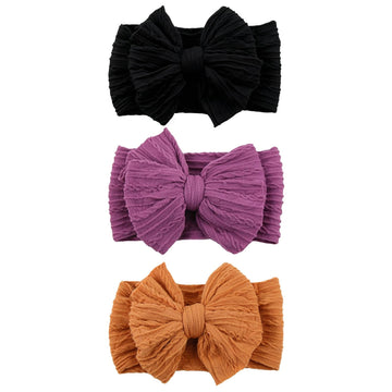 chiduerm 3 Pcs Halloween Baby Bows Headbands Soft Nylon Hairbands Super Elastic Headband Hair Accessories For Baby Girls Infant 