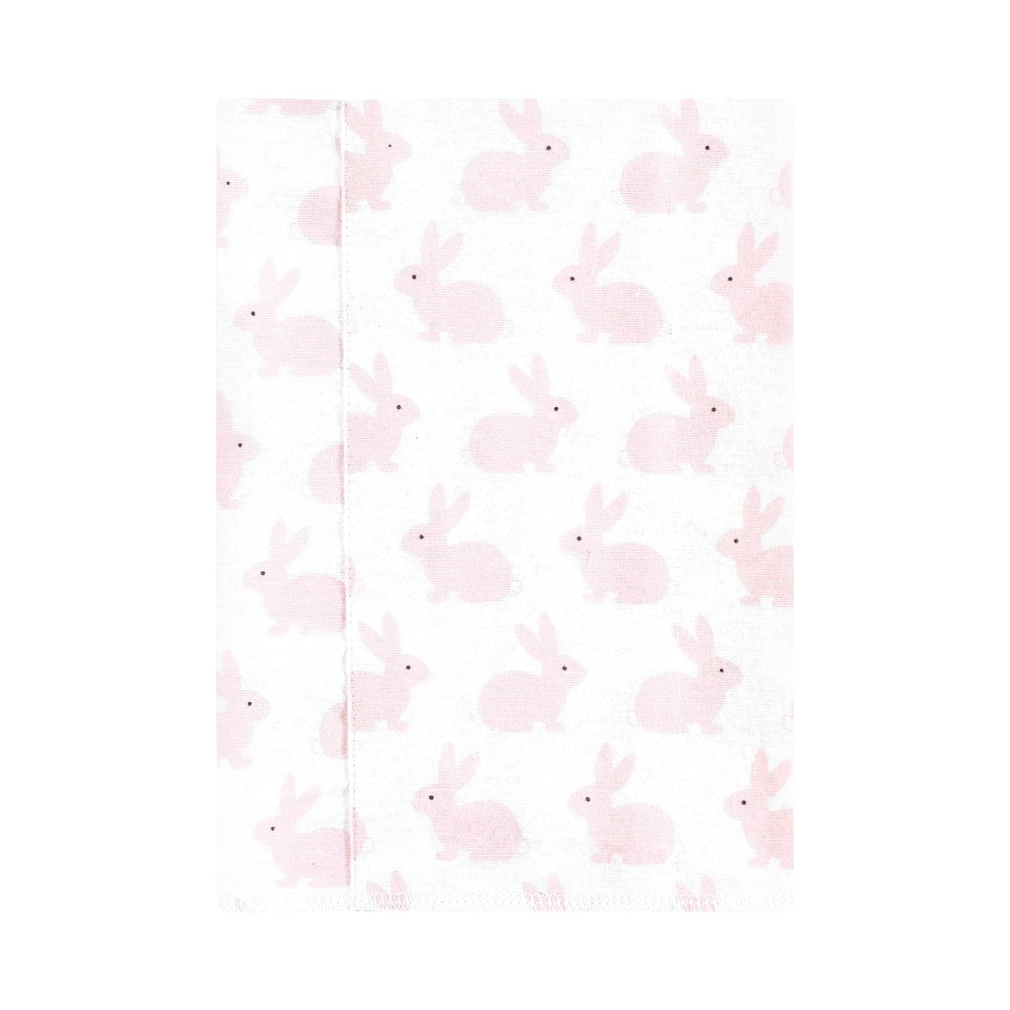 Hudson Baby Unisex Baby Flannel Burp Cloth 7Pk, Pink Honey Bunny, One Size