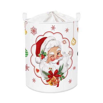 HUUMONSS Christmas Reindeer Baby Laundry Hamper Collapsible Clothes Kids Storage Basket Large Snowflake Xmas Balls Ornament Boys