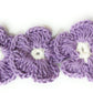 Cransh Creations;Crafted With Love Handmade Purple Lavender Crochet Flower Head Band For Newborn Baby Girls (02 Years) Pack Of 
