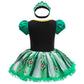 Fmyfwy Newborn Baby Girls Anna Princess Costume Halloween Christmas Birthday Romper Tutu Dress W/Headband 95