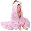 Michley Unisex Baby Animal Hooded Bath Towel Soft Cotton Beach Swimming Bathrobe For 0-6T, Pink Fox