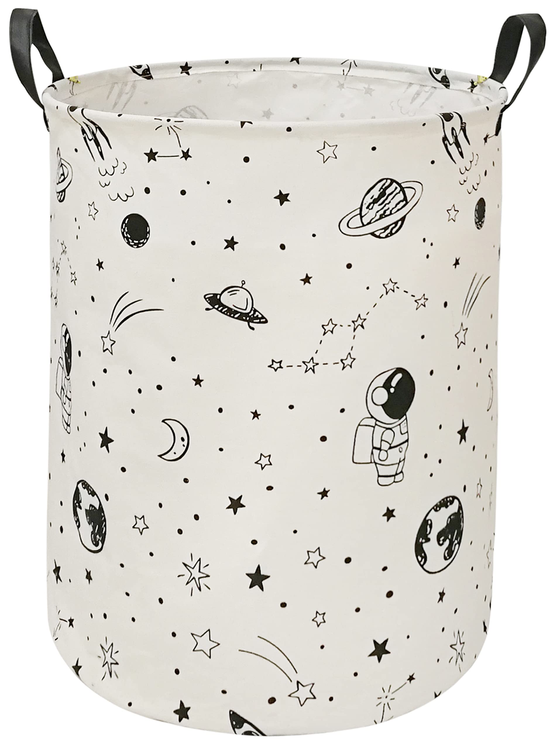 Acmuuni Canvas Clothes Basket Laundry Hamper With Handles,Waterproof Cotton Storage Organizer Perfect For Kids Boys Girls Toys R