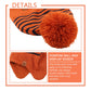 Jangannsa Knitted Baby Hat Scarf Set Winter Warm Boys Girls Beanie Fleece Lining Toddler Kids Hat With Pompom(Striped Caramel(Ha