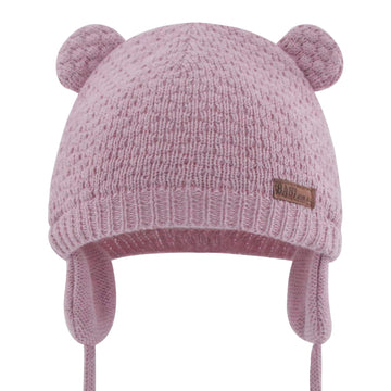 Duoyeree Kids Baby Hat Soft Warm Cable Knit Beanie Toddler Girl Fall Winter Hats(Skin Pink,6-12 Months)