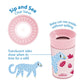 Dr. Browns Milestones Cheers 360 Cup Spoutless Transition Cup, Travel Friendly & Leak-Free Sippy Cup, Pink Leopard, 10 Oz/300 Ml