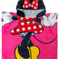 Jay Franco Disney Minnie Mouse Kids Bath/Pool/Beach Hooded Poncho - Super Soft & Absorbent Cotton Towel, Measures 28 X 28 Inches