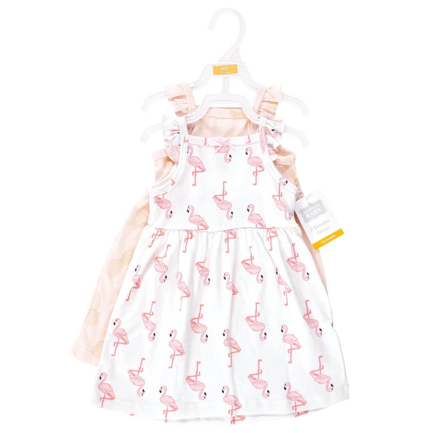 Hudson Baby Girls' Cotton Dresses, Flamingo Pineapple, 9-12 Months