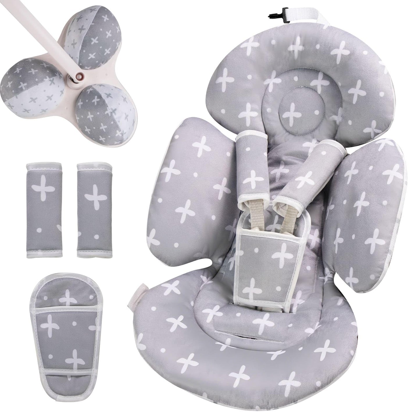 Sweetwavet Infant Insert Compatible with 4moms Mamaroo Swing and Infant Carseat, Including 3 Replacement Balls, Reversible Newbo